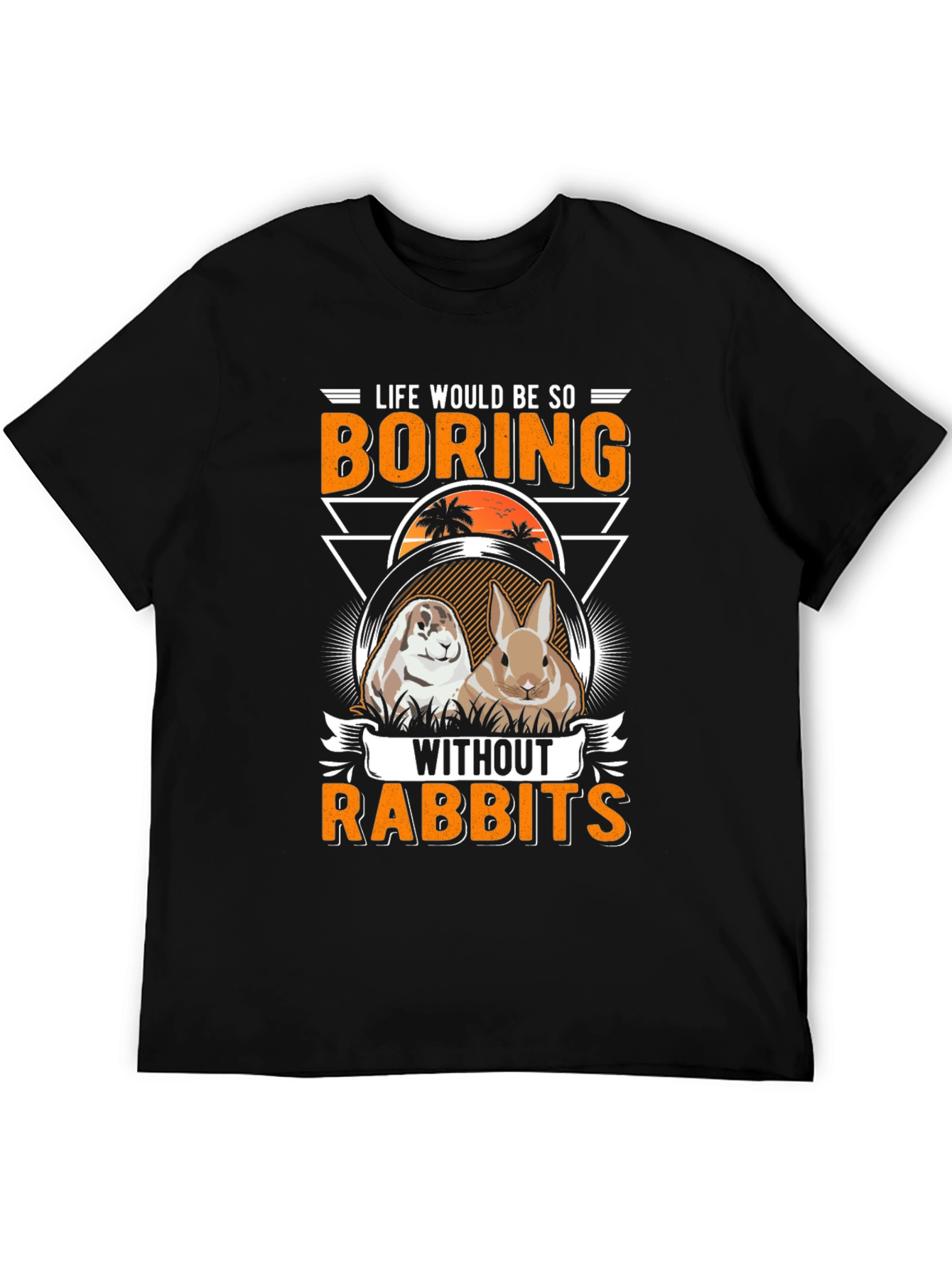 Black Life Would Be So Boring Without Rabbits T-Shirt view 5