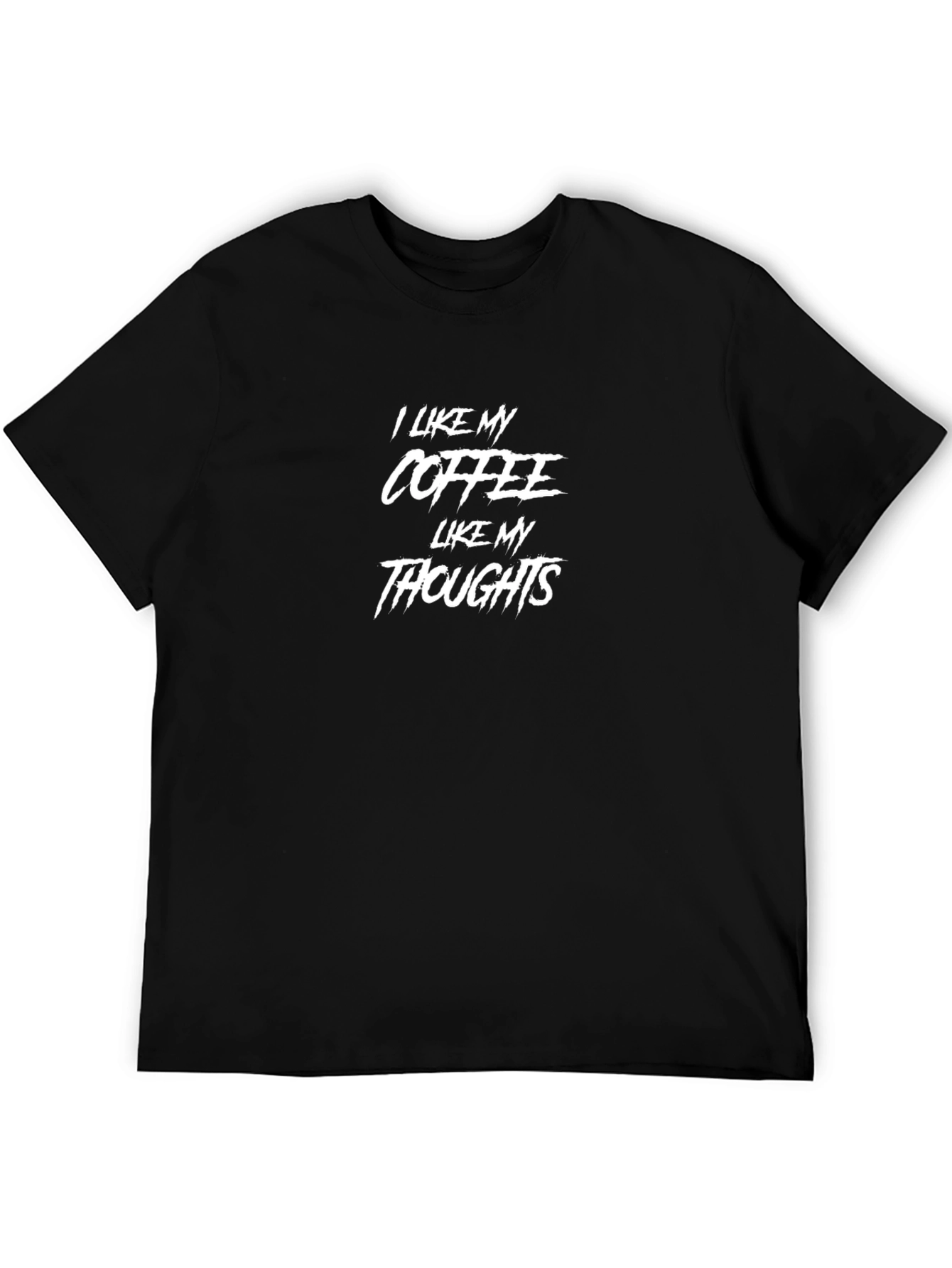 Black I Like My Coffee Like My Thoughts T-Shirt view 5