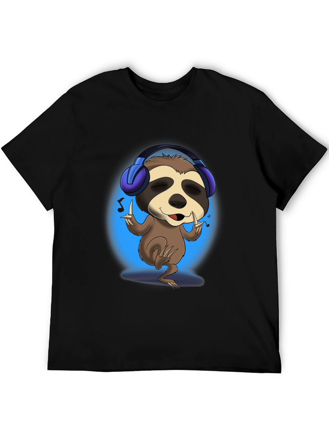 Black Sloth DJ Graphic Tee - Cool & Comfy T-Shirt view 5