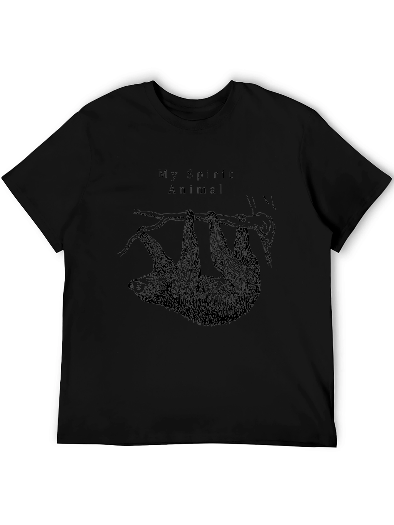 Black My Spirit Animal Sloth T-Shirt - Soft & Comfy view 5