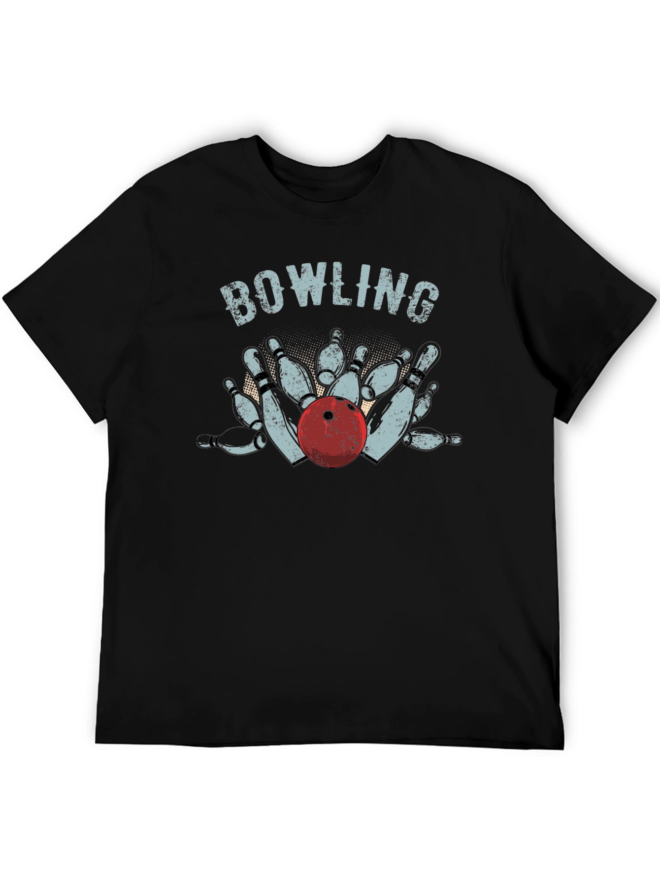 Black Bowling Strike Graphic Tee - Black view 5