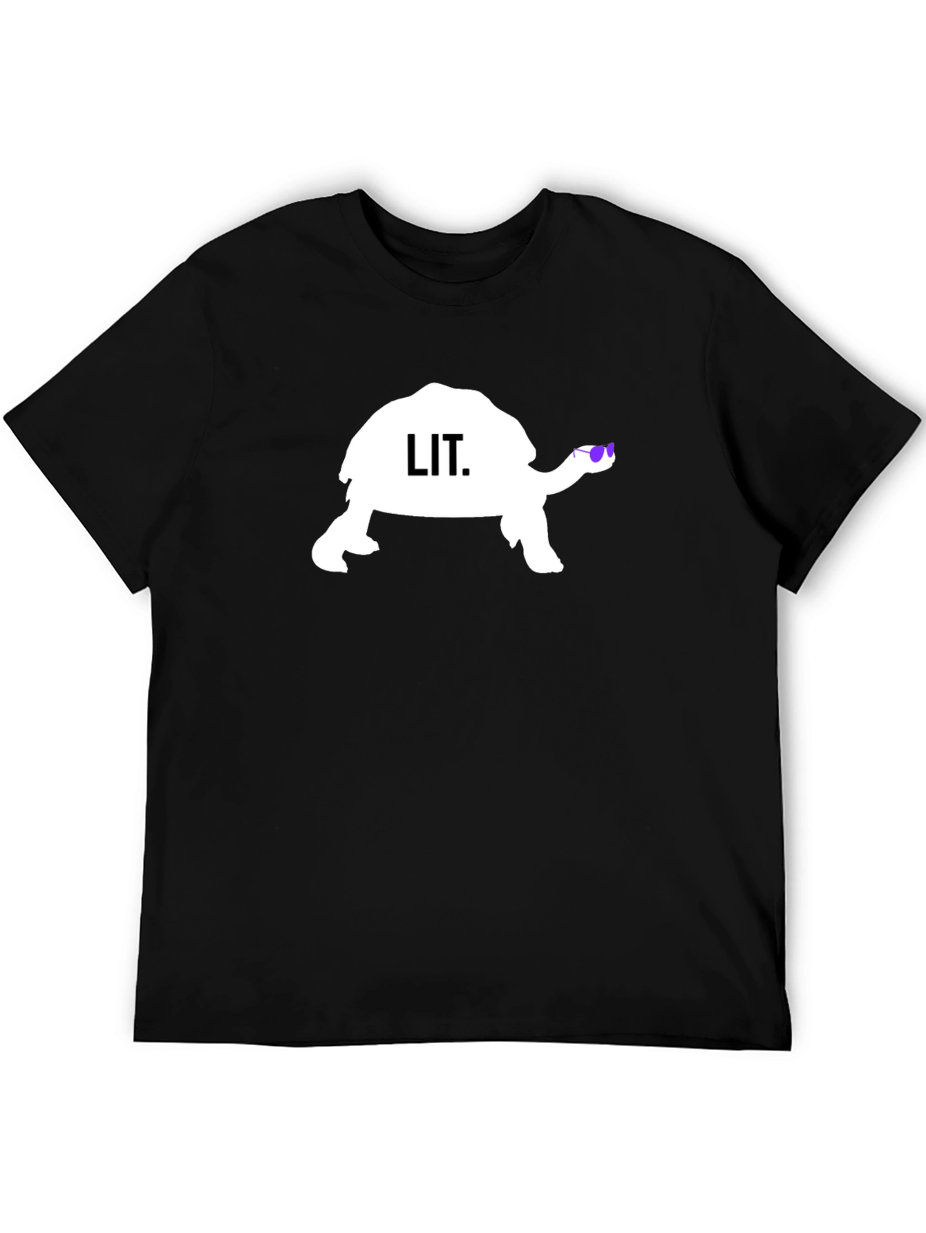 Black Cool Turtle Lit T-Shirt - Black view 5