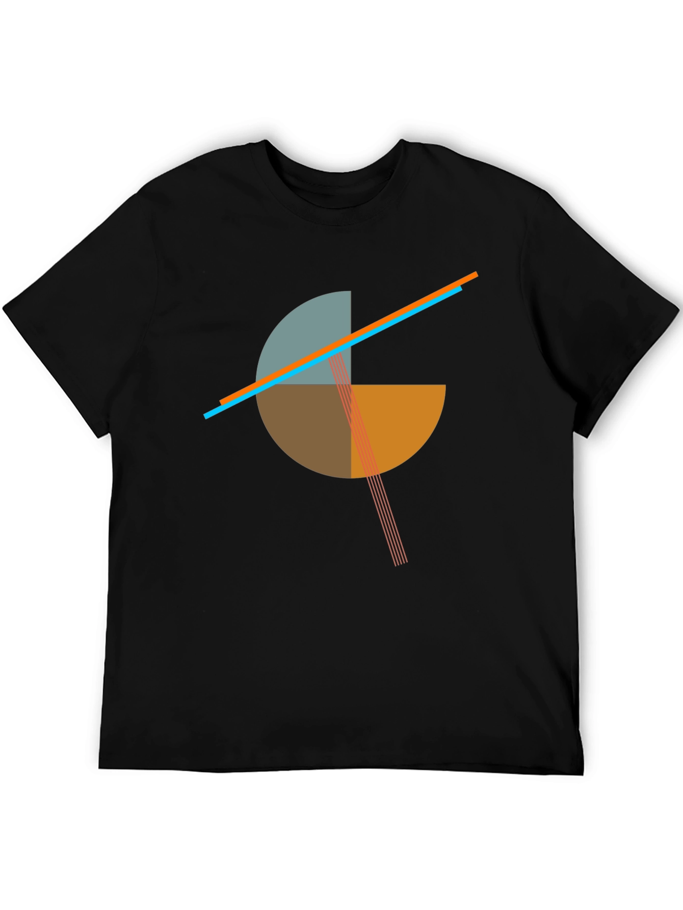Abstract Graphic Black Tee - 5