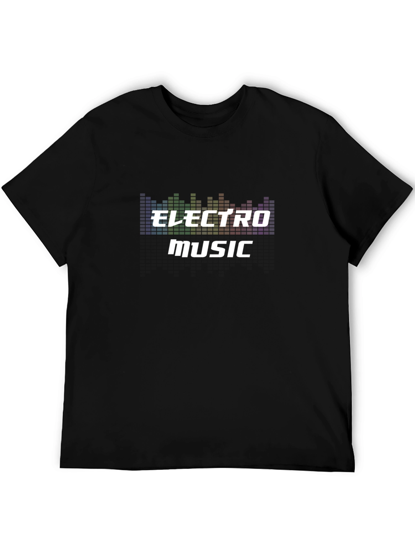 Black Electro Music Graphic Tee - Black view 5