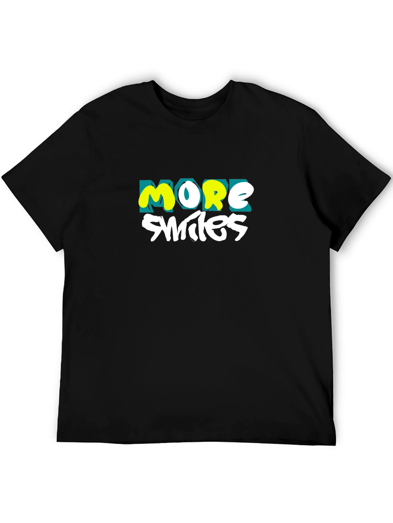 Black More Smiles Graphic T-Shirt - Black view 5