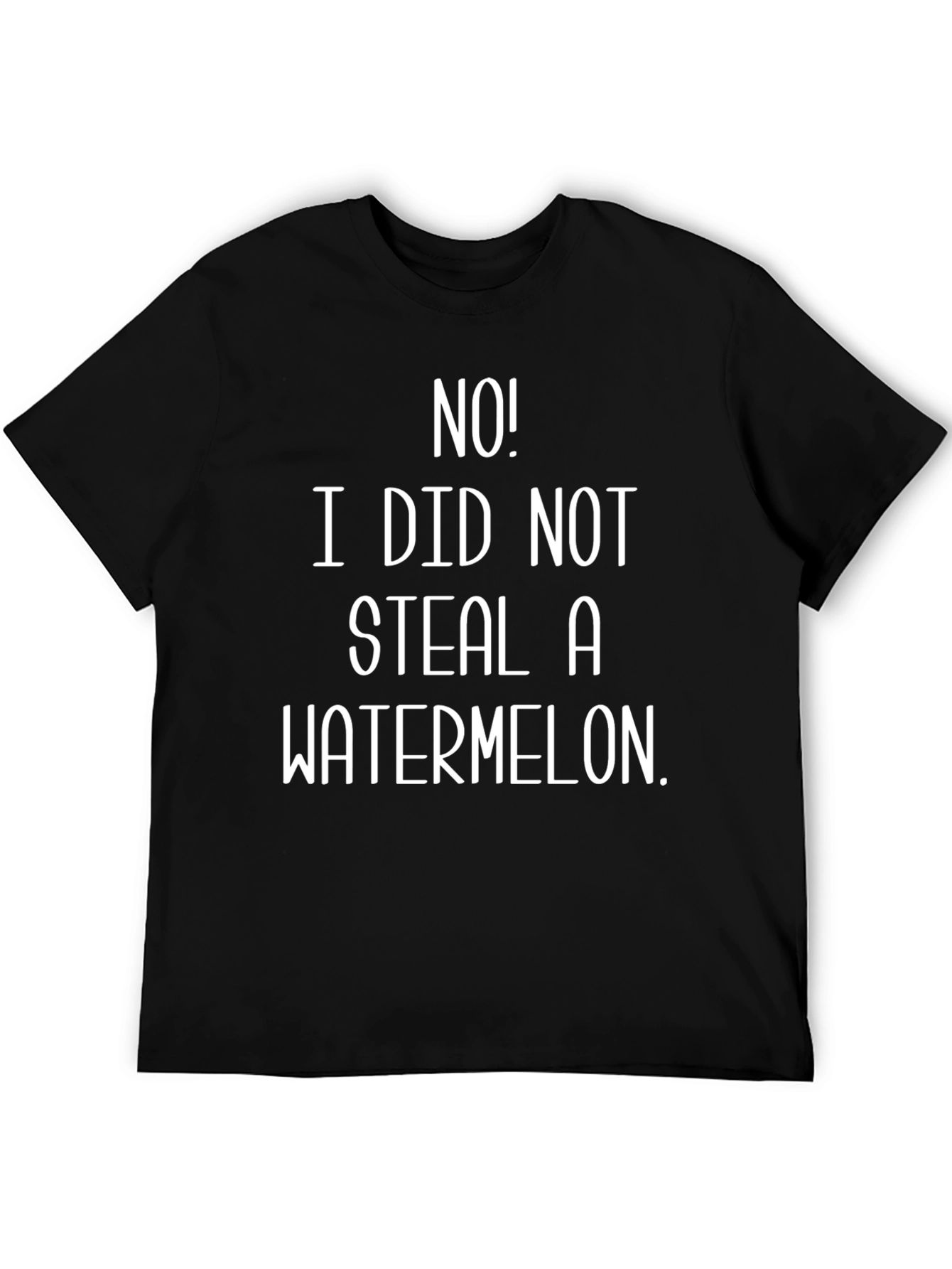 Black No! I Did Not Steal A Watermelon Graphic T-Shirt view 5