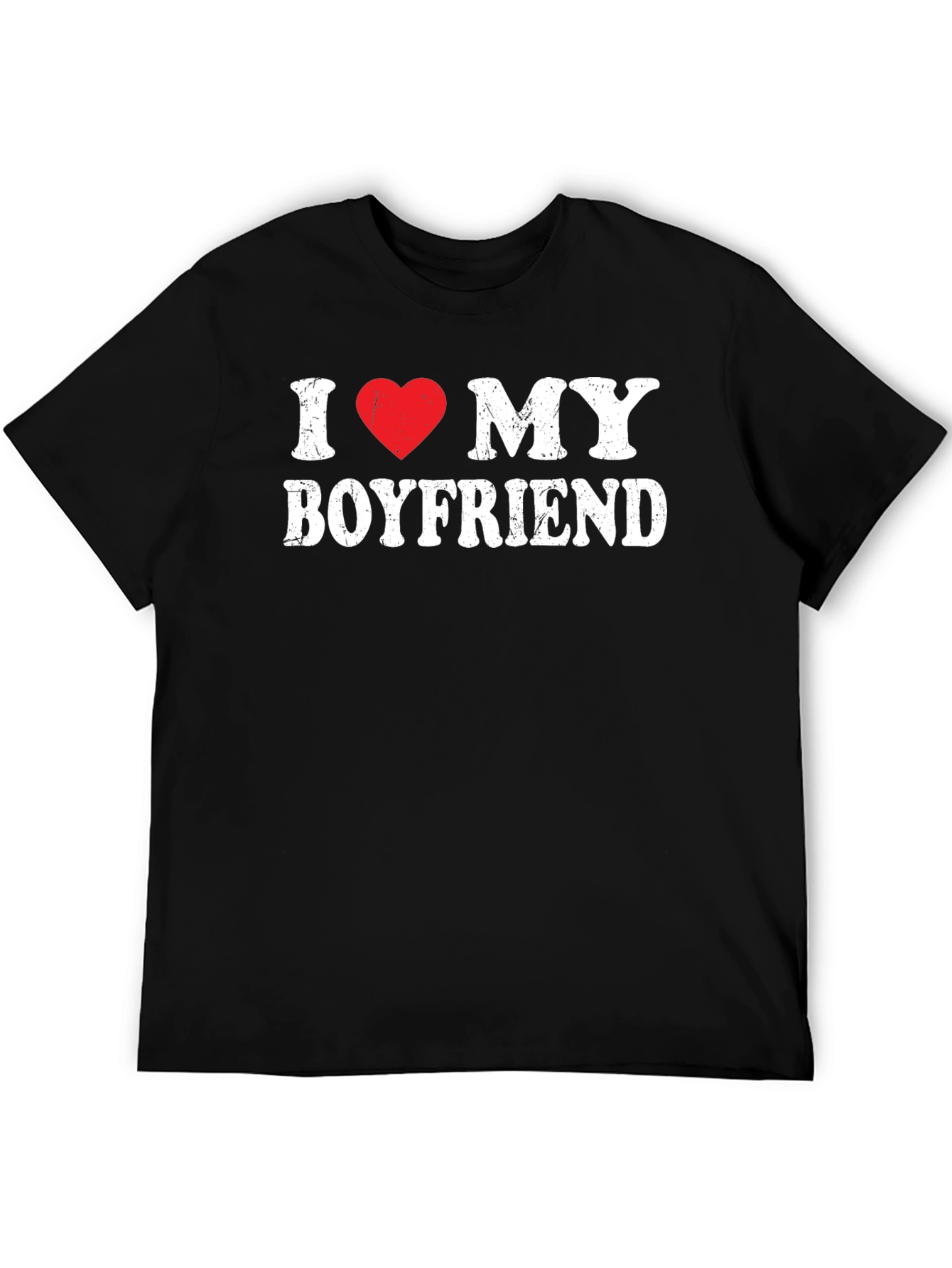 Black I Love My Boyfriend T-Shirt view 5