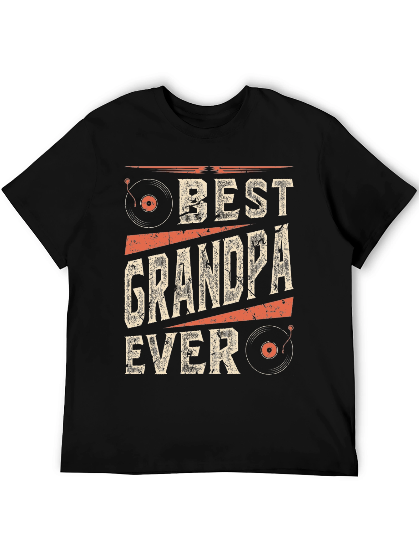 Black Best Grandpa Ever Graphic T-Shirt view 5