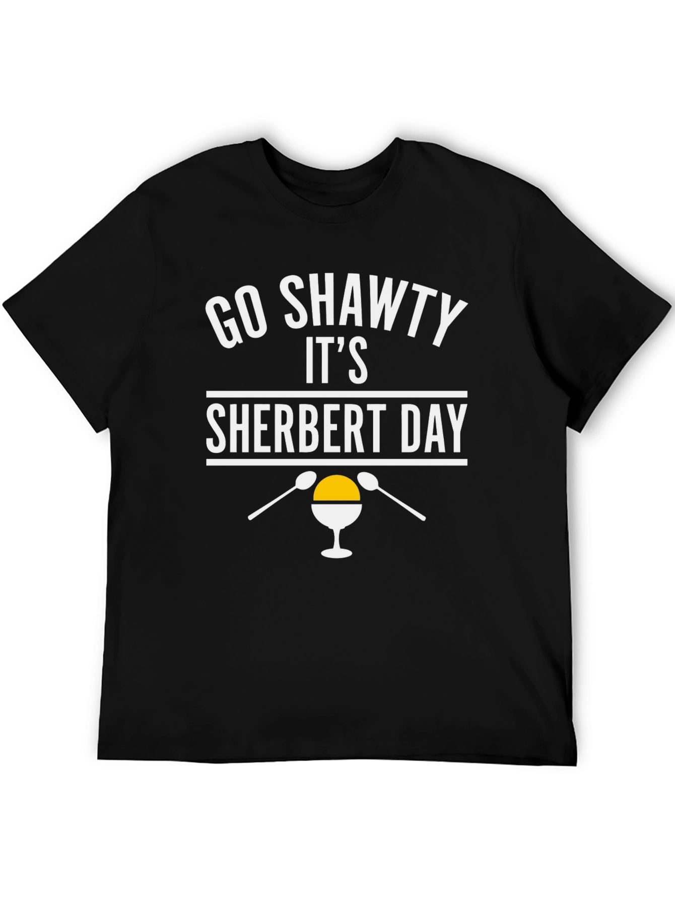 Black Go Shawty It's Sherbert Day Black Graphic T-Shirt view 5