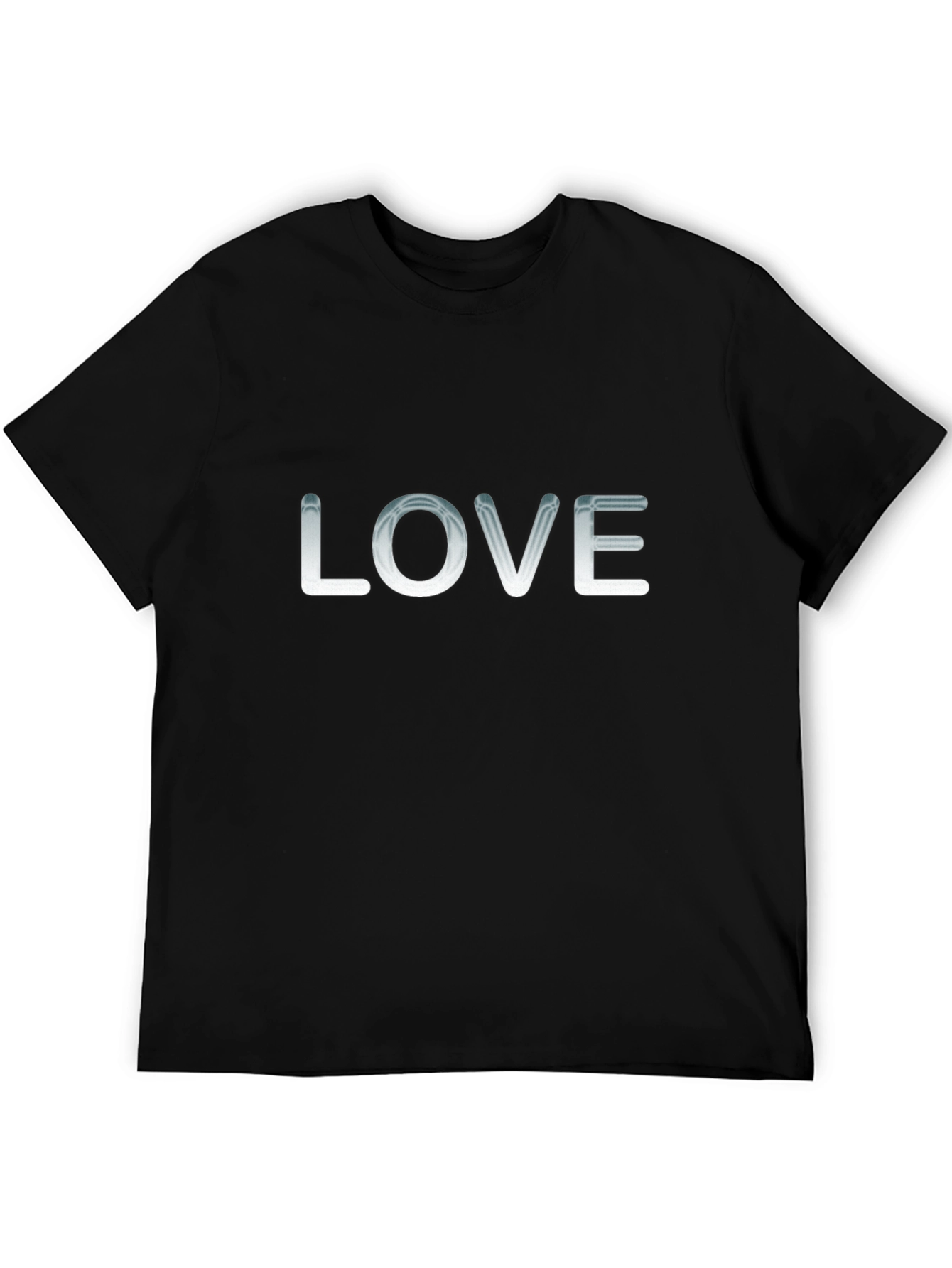 Black Love Graphic T-Shirt - Men's Black Tee view 5