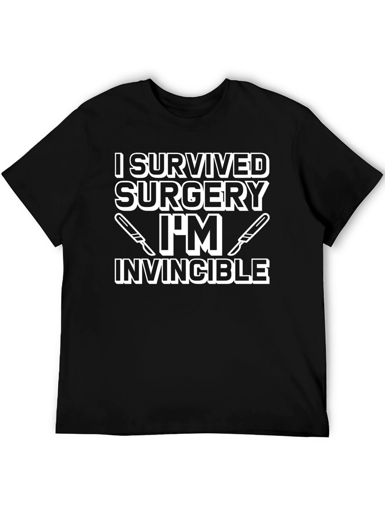 Black Surgery Survivor Invincible Graphic Tee - Black Cotton view 5