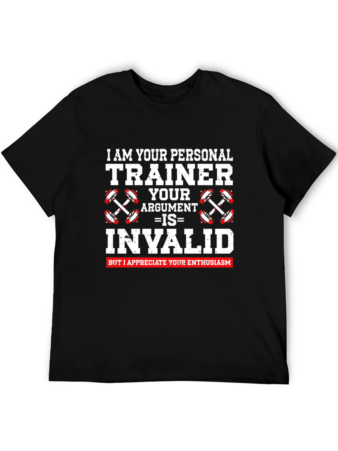 Black Personal Trainer Argument T-Shirt - Gym Fitness Tee view 5