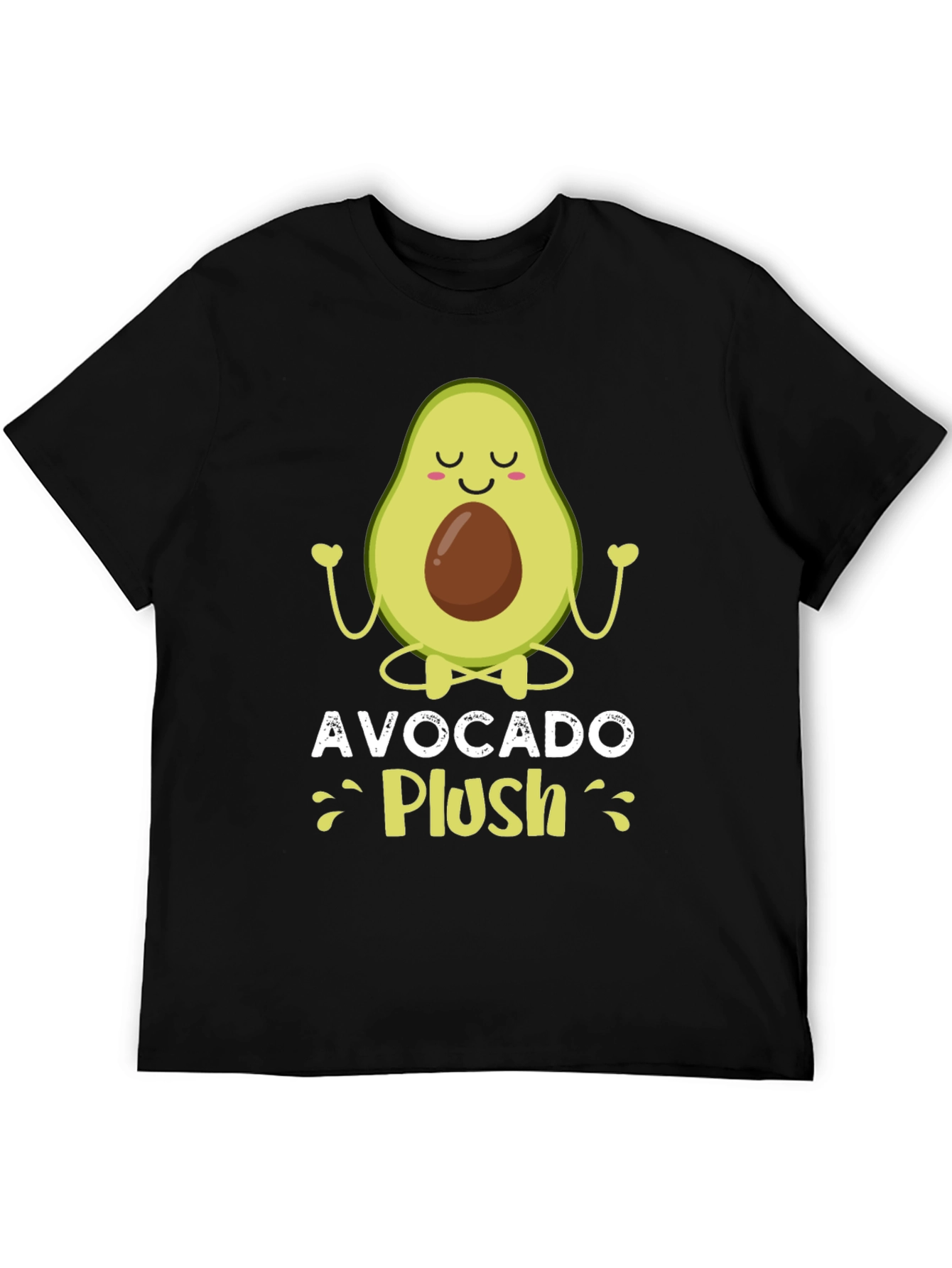 Black Avocado Plush T-Shirt - Yoga Style Tee view 5