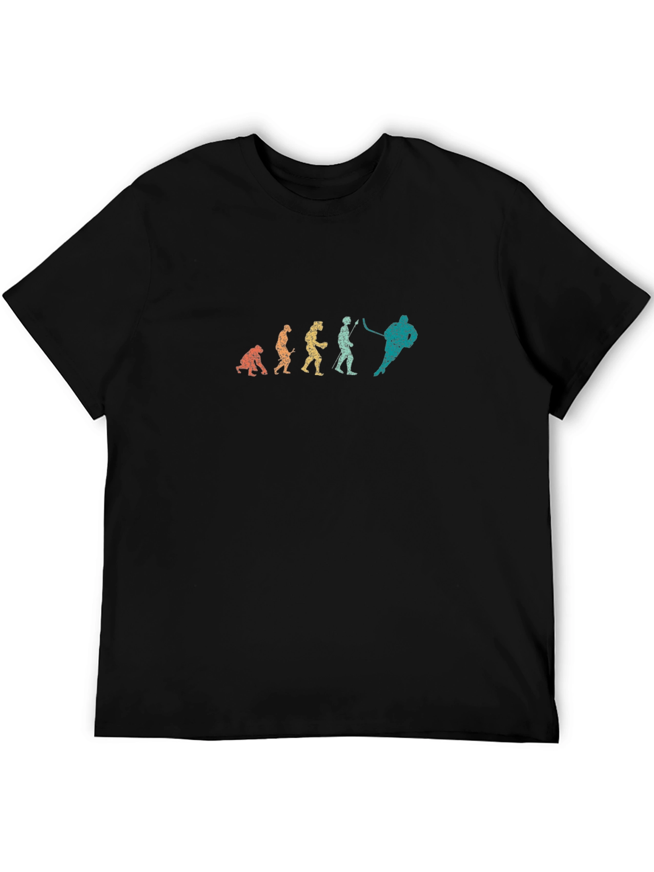 Black Evolution of Hockey Black T-Shirt view 5