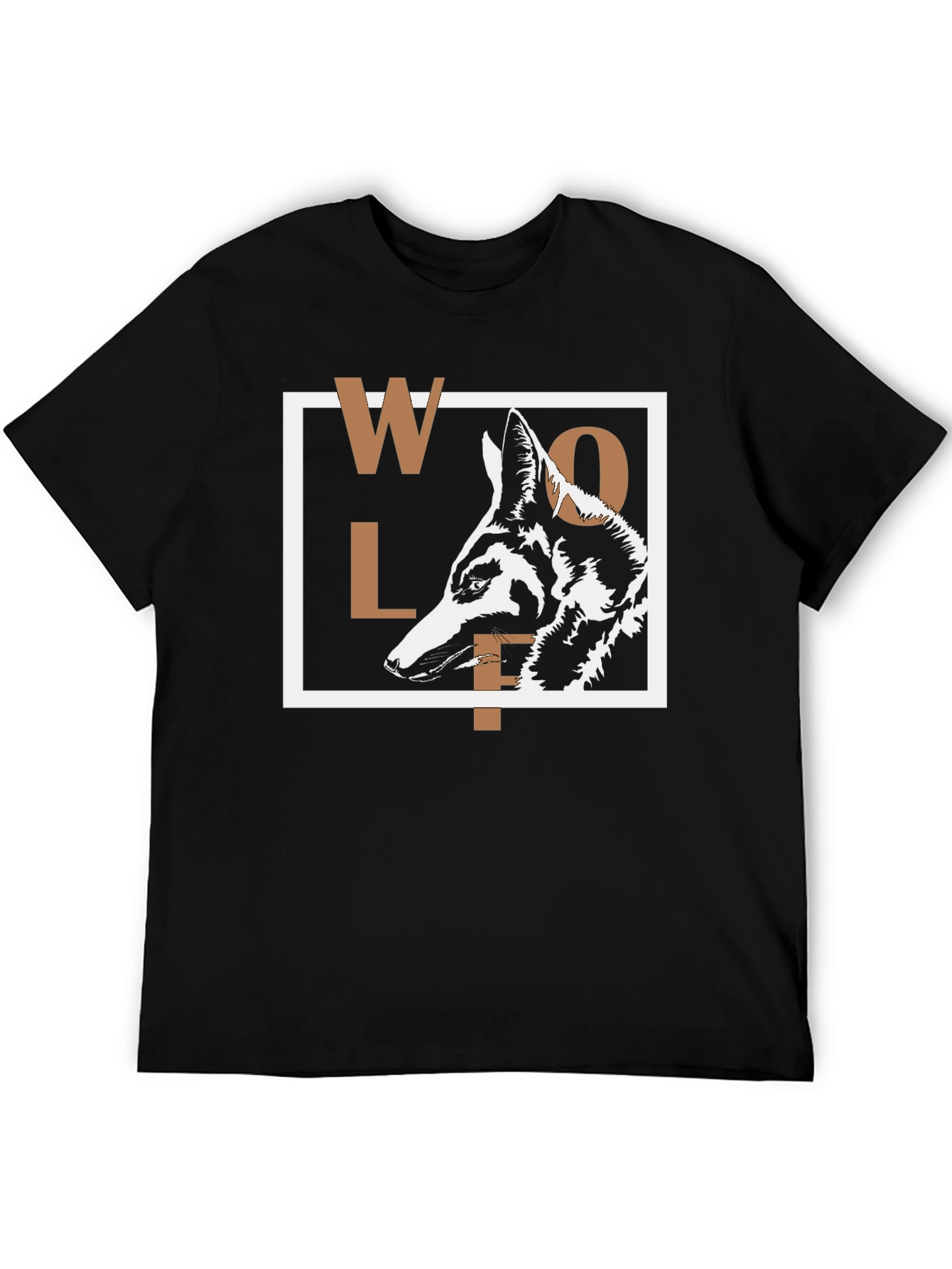 Black Wolf Graphic Print T-Shirt - Modern Urban Style view 5