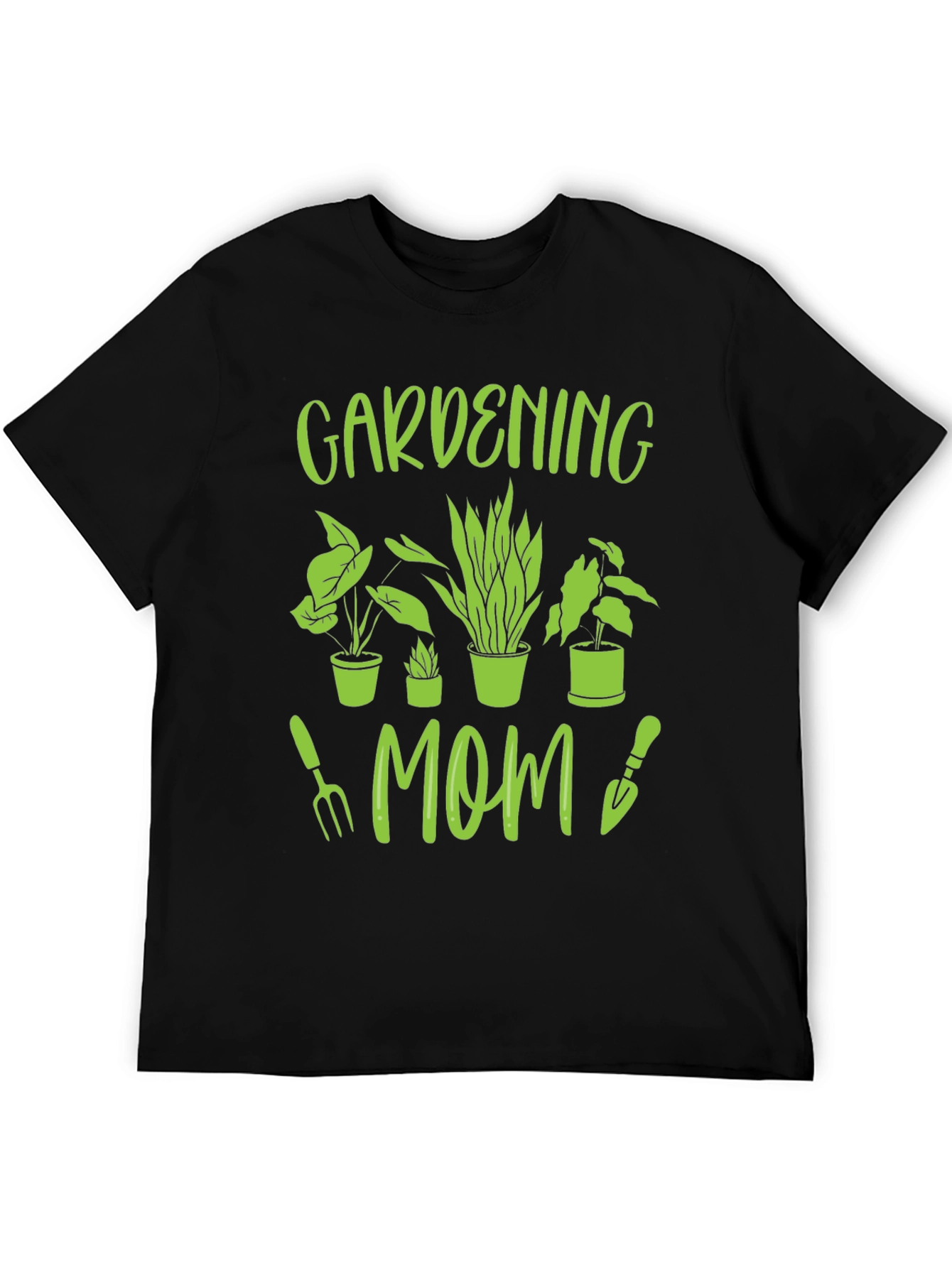 Black Gardening Mom T-Shirt - Plant Lover Apparel view 5