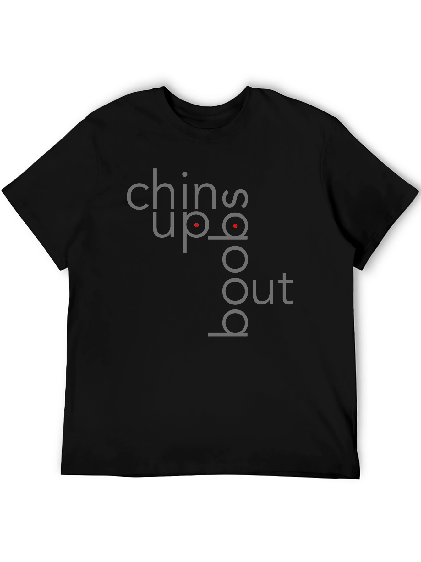 Black Chin Up Boobs Out Graphic T-Shirt view 5