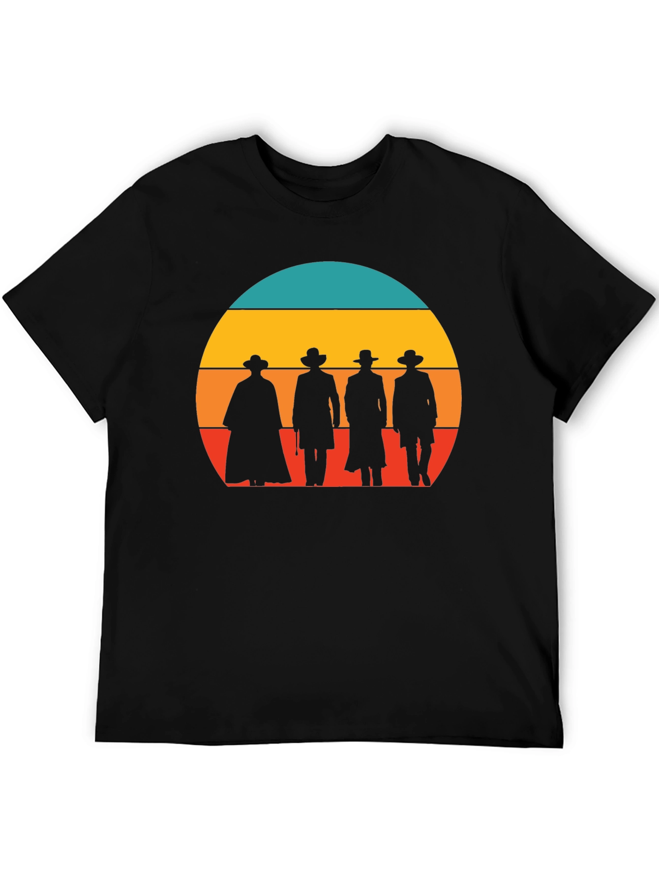 Black Tombstone Cowboys Graphic T-Shirt view 5