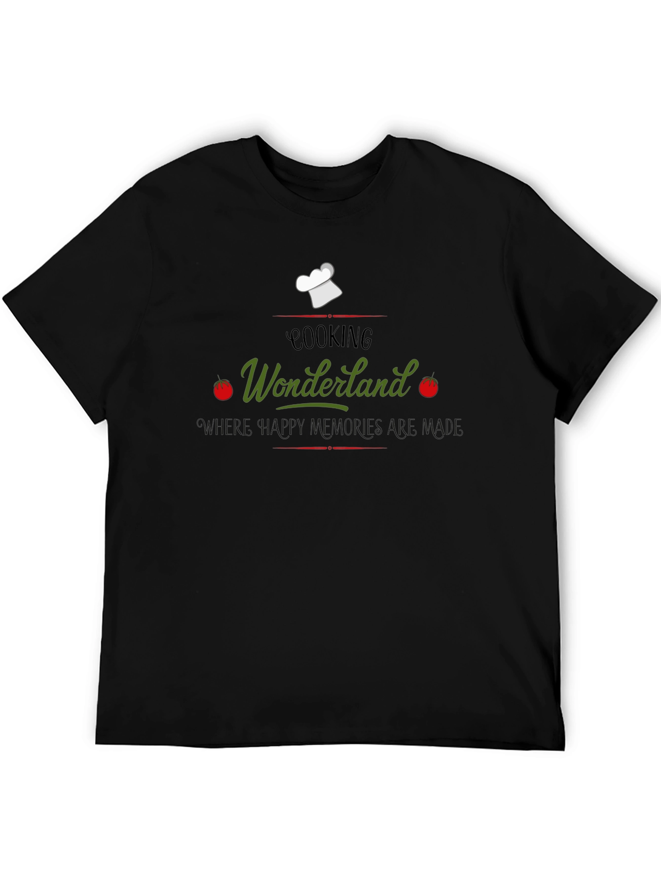 Black Cooking Wonderland Graphic Tee -  Unisex view 5