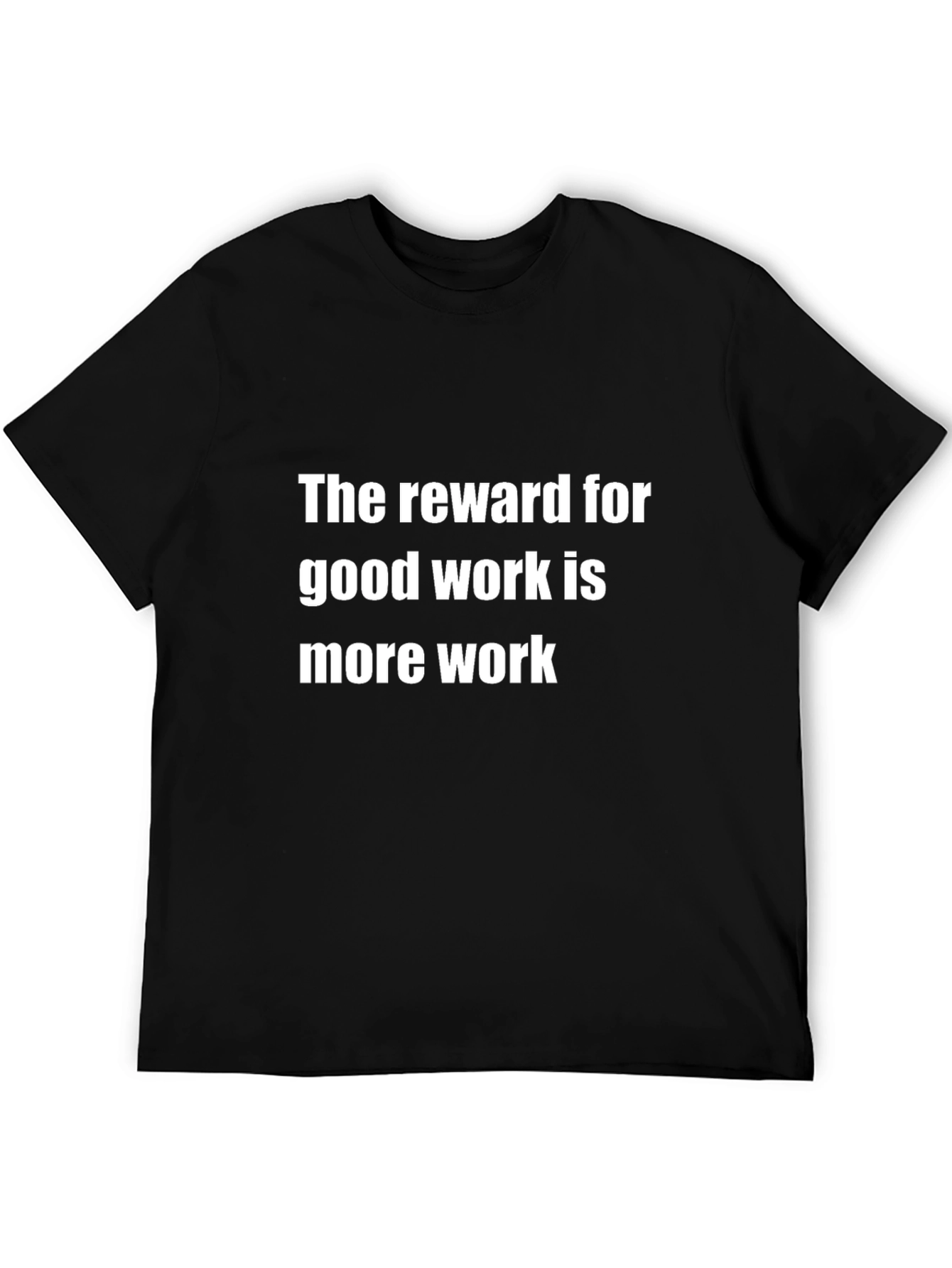 Black The Reward is More Work Black Graphic Tee view 5