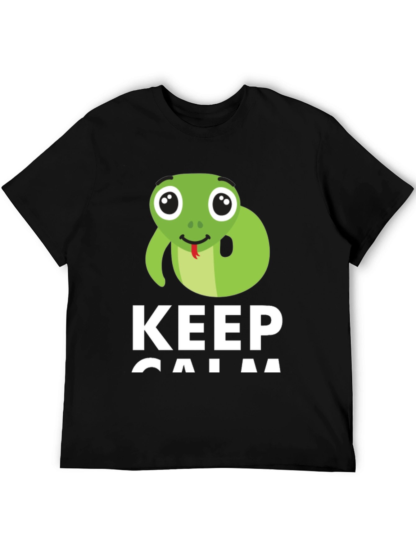 Black Keep Calm Snake T-Shirt view 5