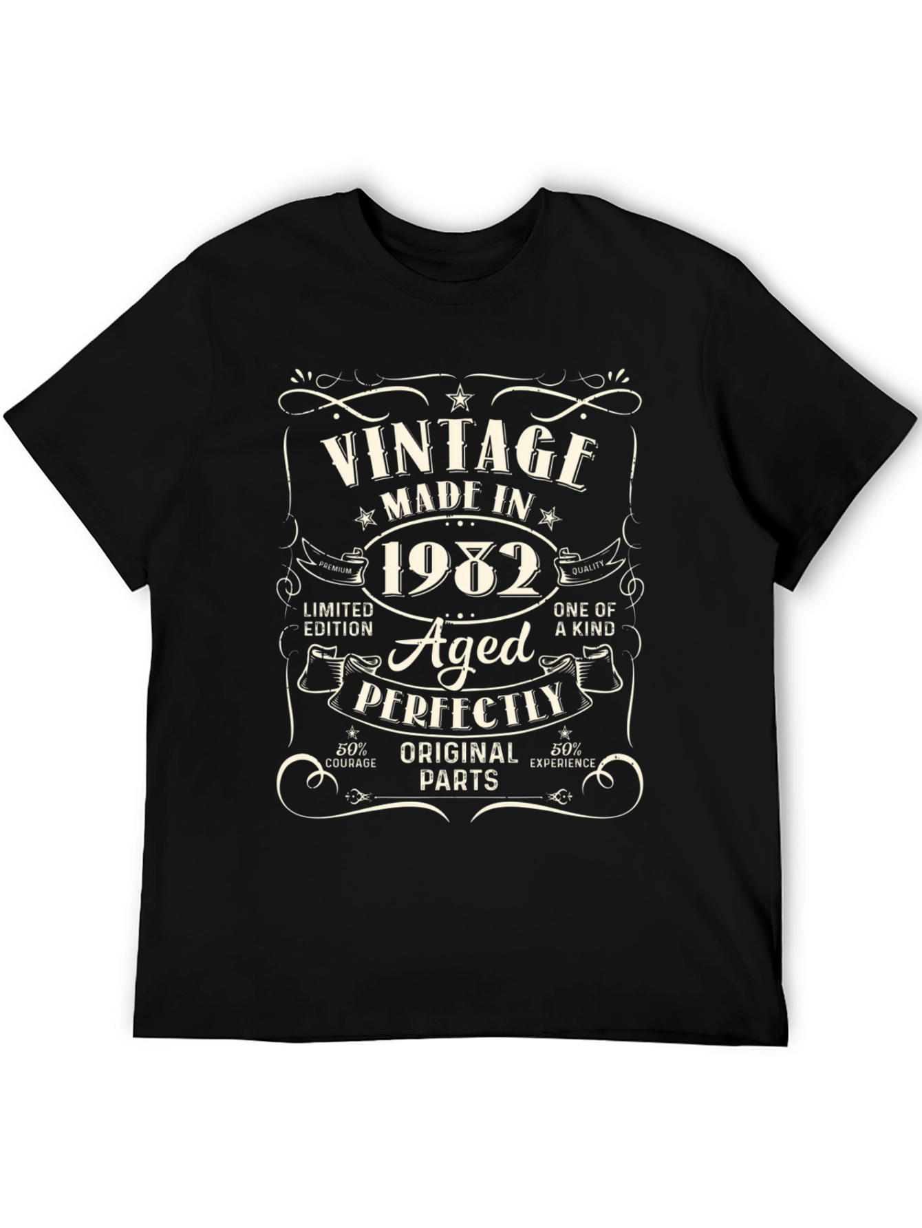 Black Vintage 1982 Aged Perfectly Graphic Tee view 5