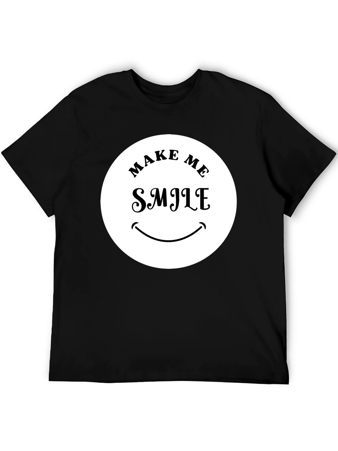 Black Make Me Smile Graphic T-Shirt - Black view 5