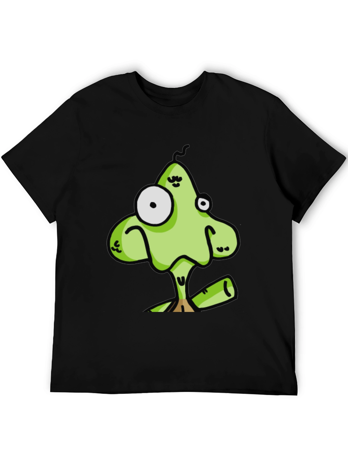 Black Cartoon Character Black T-Shirt view 5