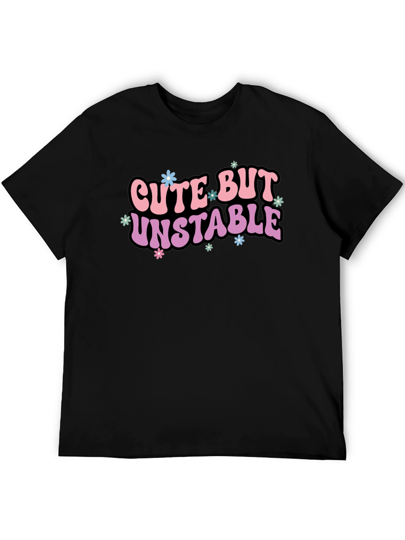 Black Cute But Unstable Graphic Tee view 5