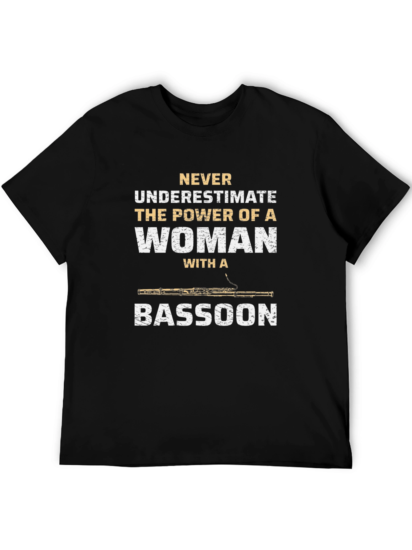 Black Woman Bassoon Player T-Shirt - Never Underestimate the Power view 5