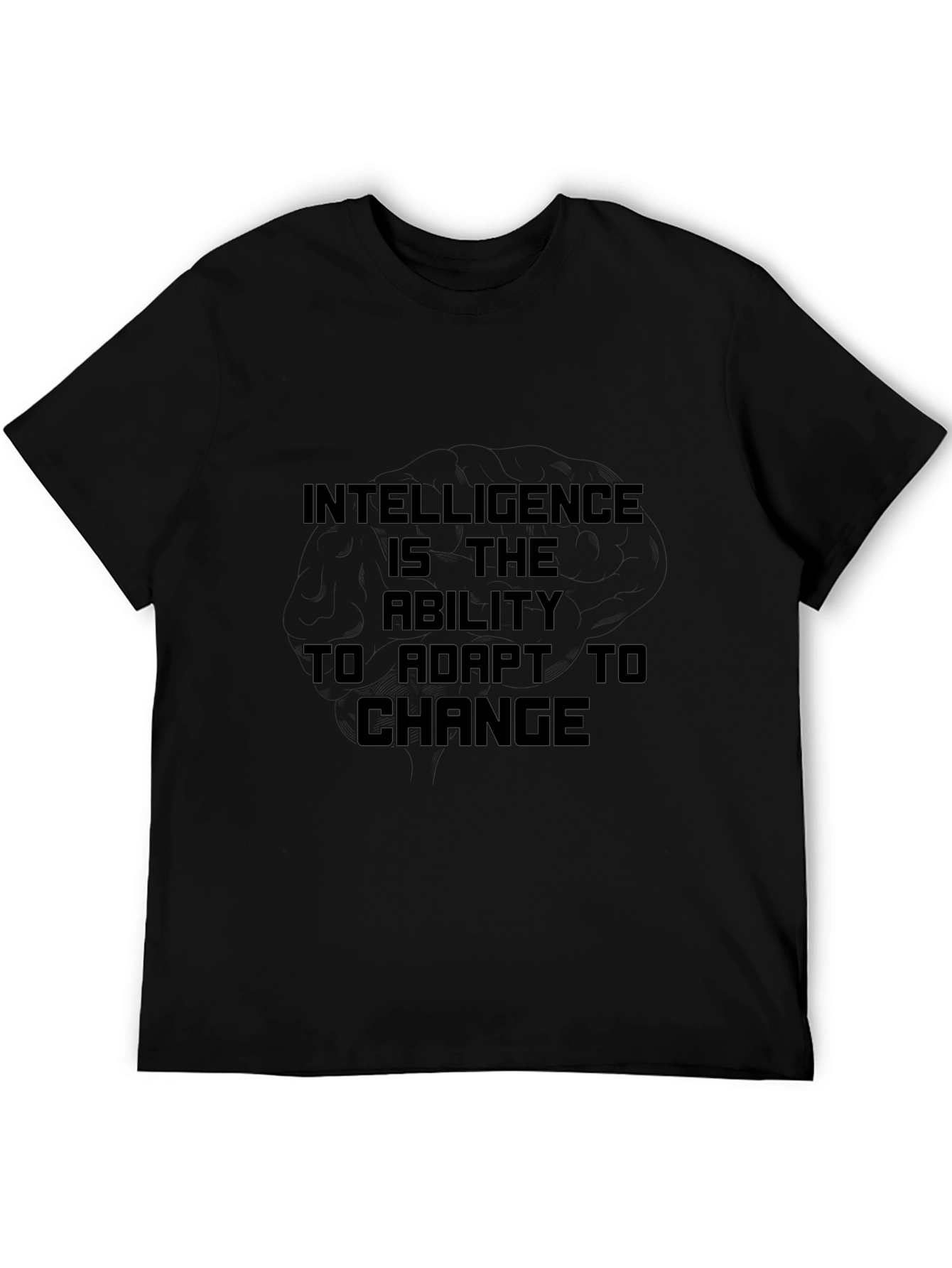 Black Intelligence is the Ability to Adapt Black T-Shirt view 5
