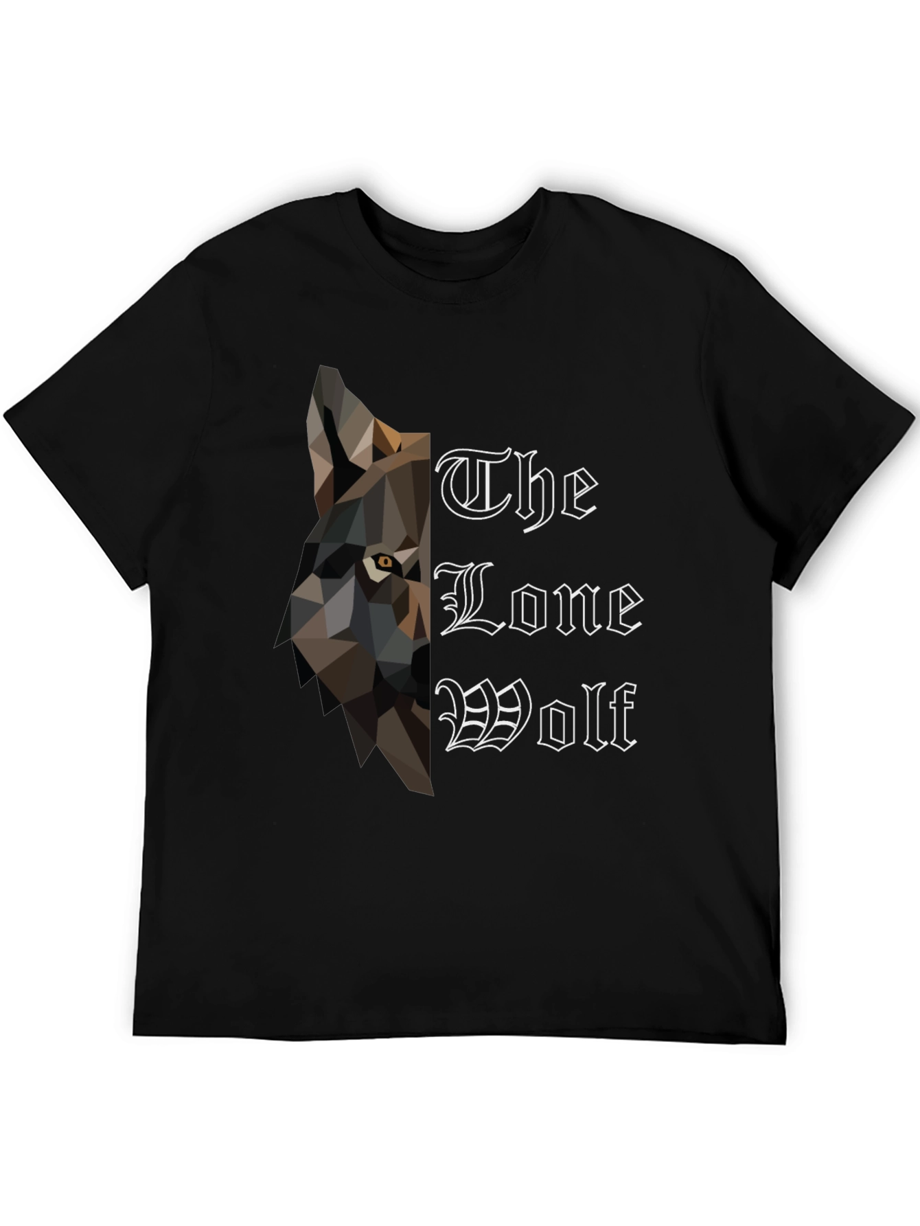 Black The Lone Wolf Graphic Print T-Shirt view 5