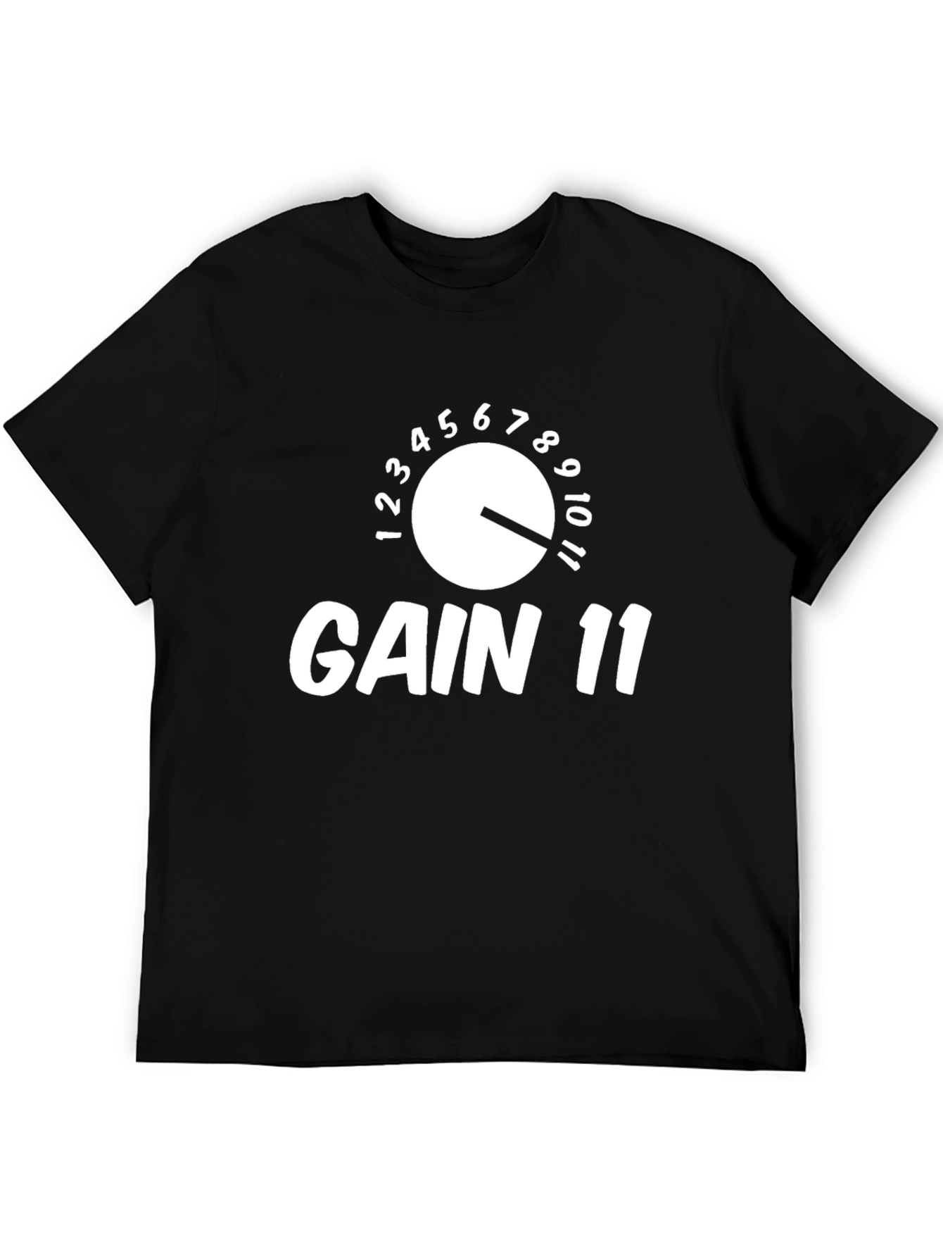 Black Gain 11 Funny Graphic T-Shirt view 5