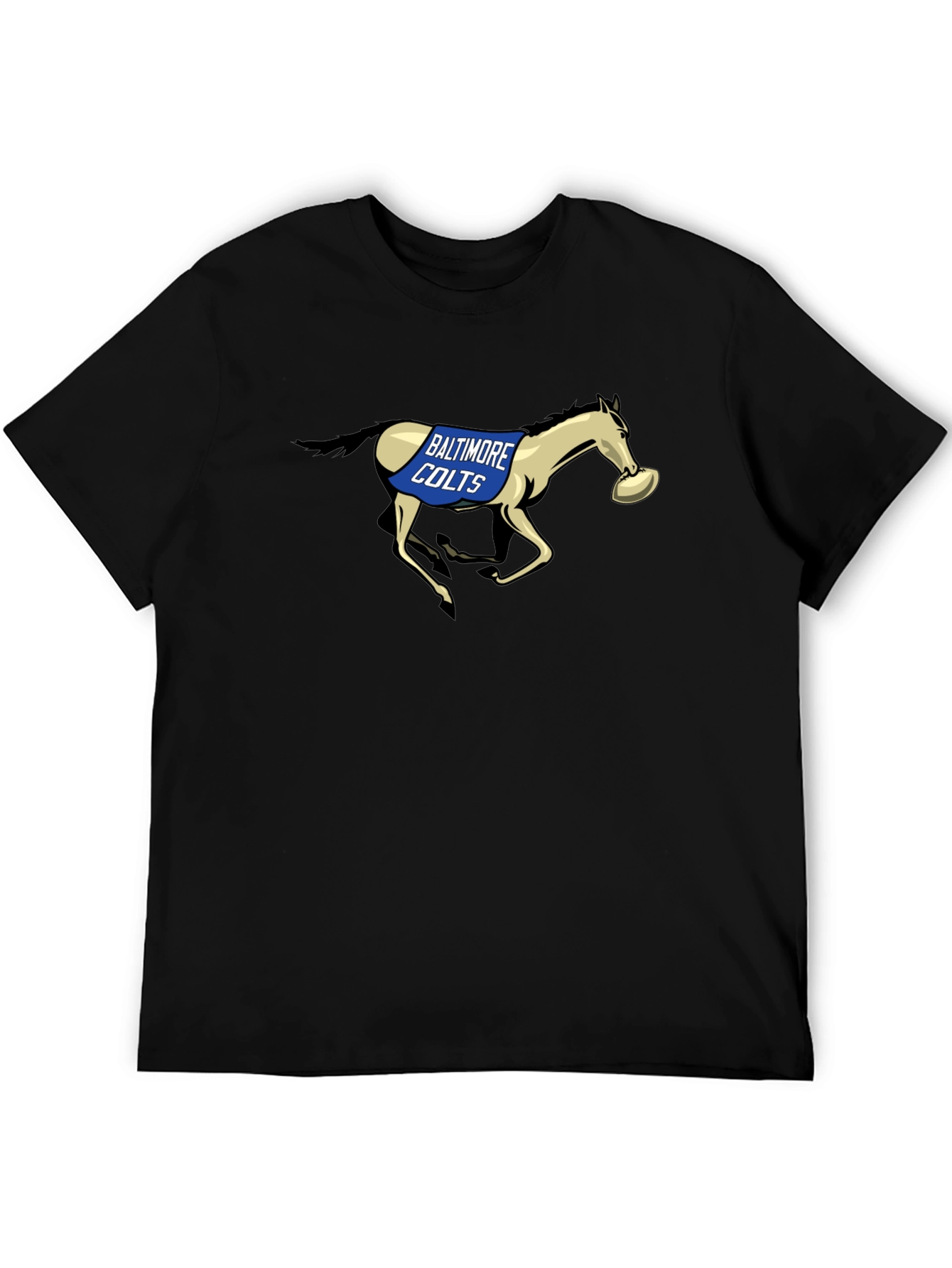 Black Baltimore Colts Football Vintage Style T-Shirt view 5