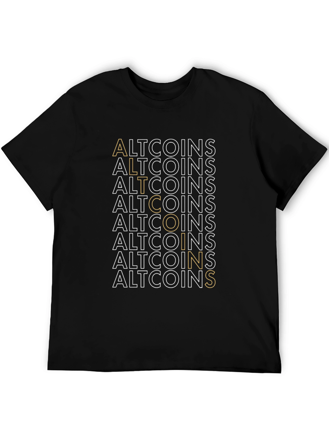Black Altcoins Graphic Tee - Crypto Investor T-Shirt view 5