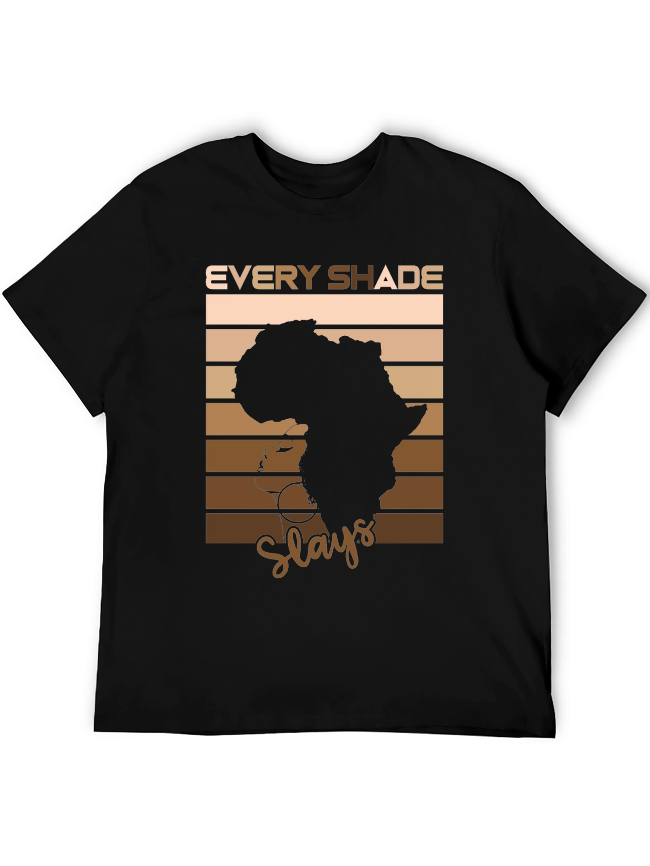 Black Every Shade Slays T-Shirt - African Pride view 5