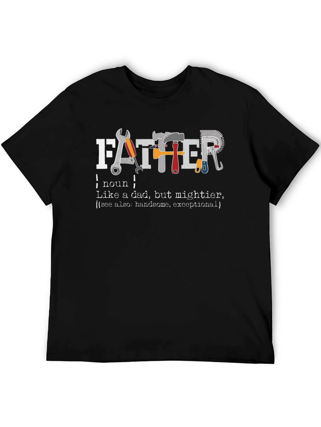 Black Father Definition Graphic T-Shirt view 5