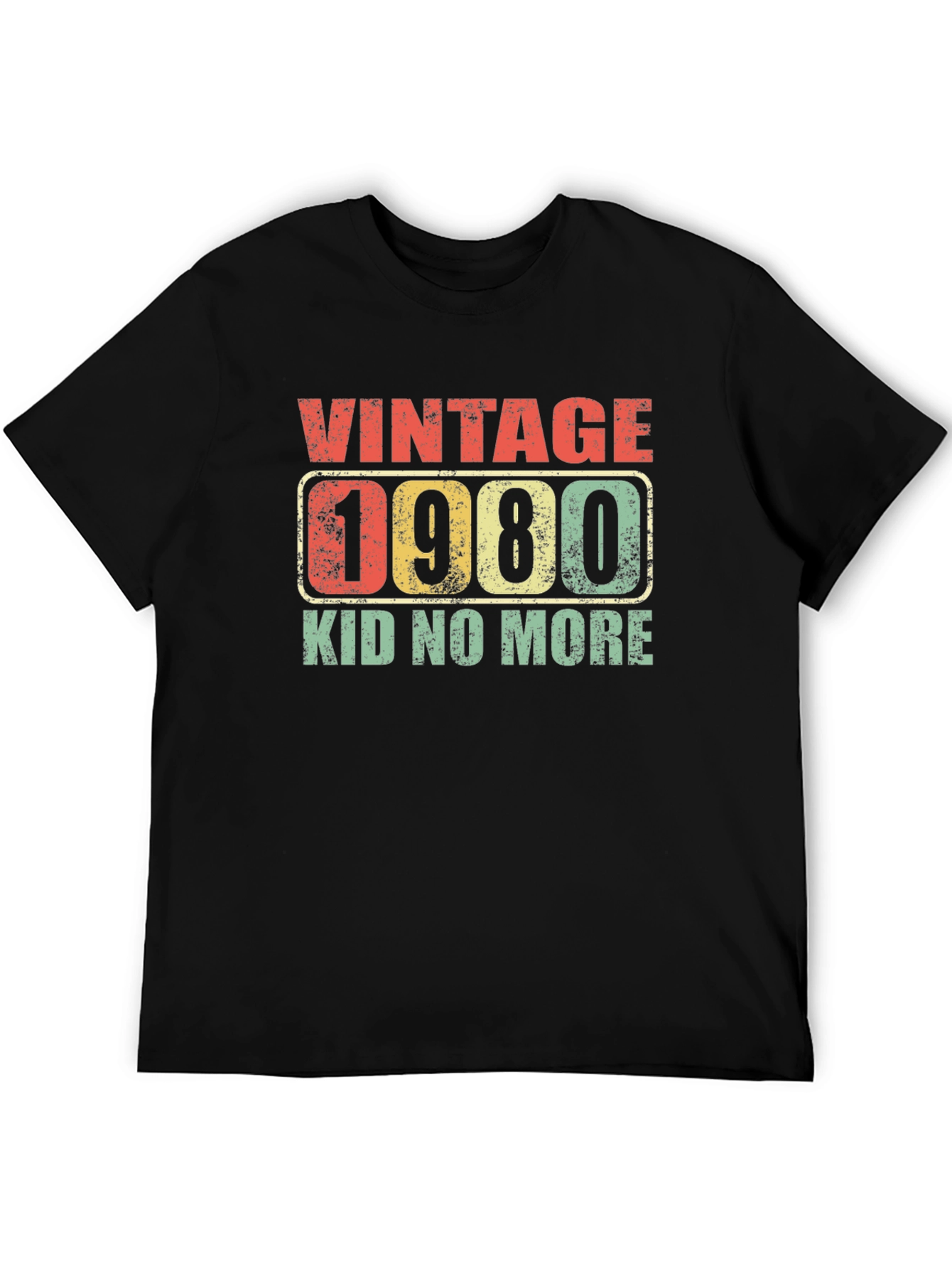 Black Vintage 1980 Kid No More Graphic T-Shirt view 5