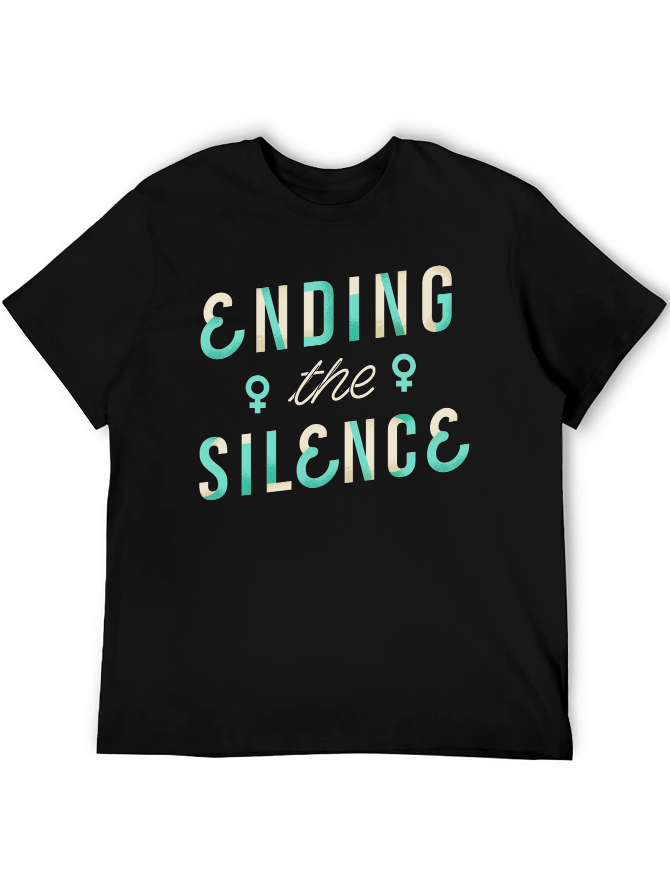 Black Ending the Silence Graphic Tee - Black Cotton view 5