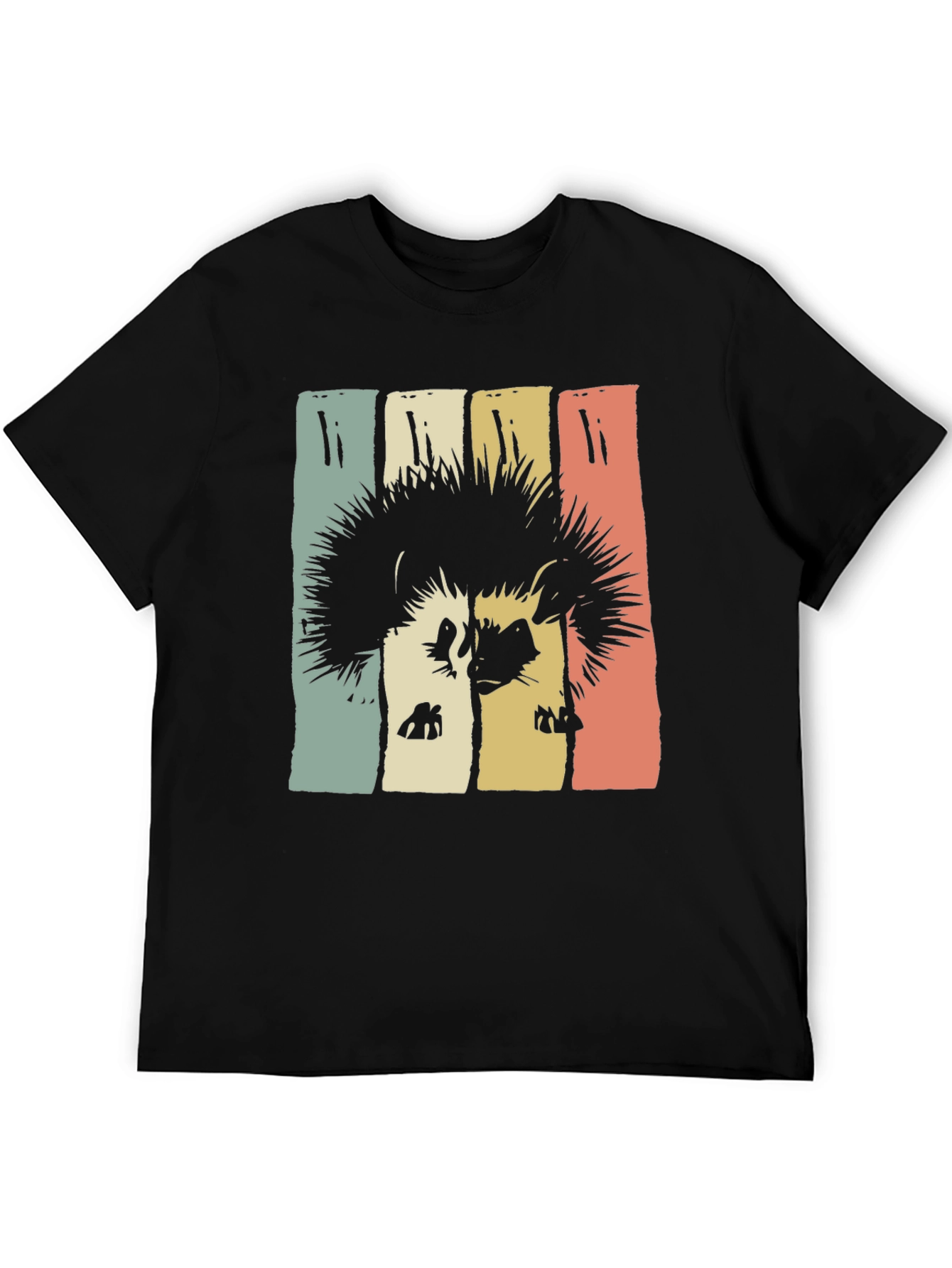 Black Retro Hedgehog Graphic Tee view 5