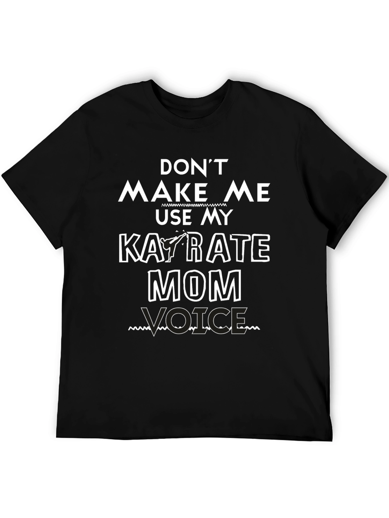 Black Karate Mom Voice Graphic T-Shirt - Black view 5