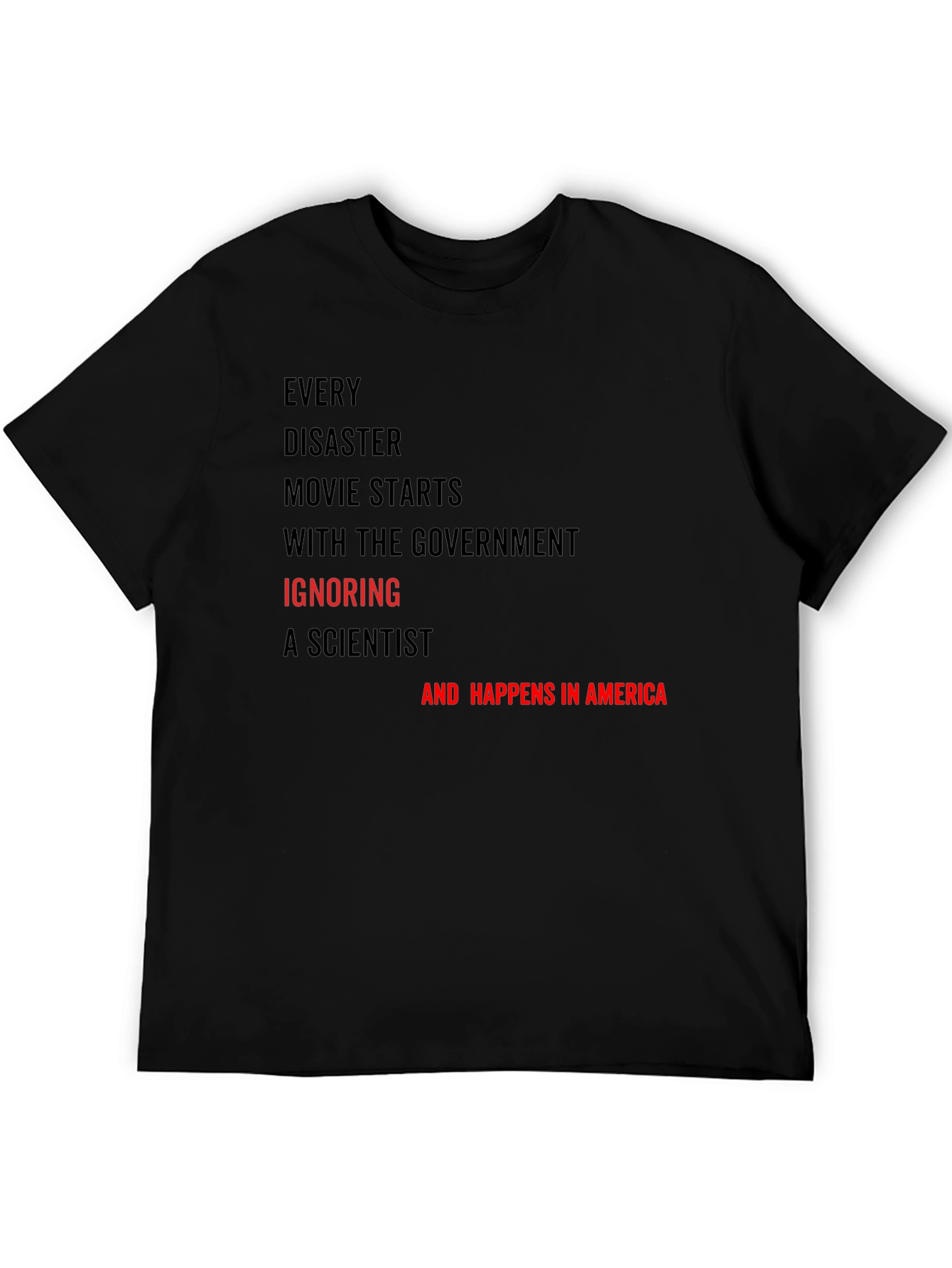 Black Every Disaster Movie T-Shirt view 5