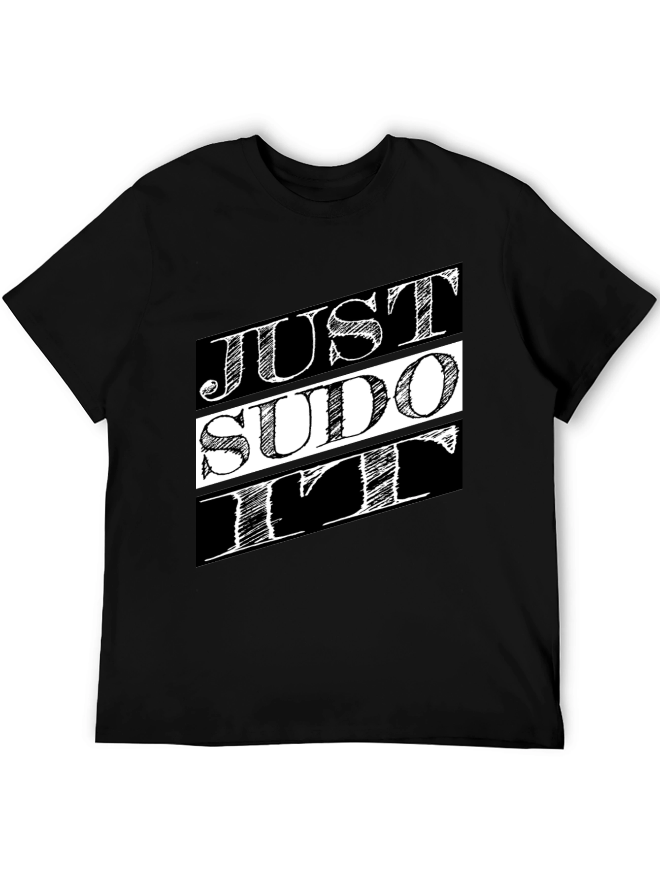 Just Sudo It Black T-Shirt - 5