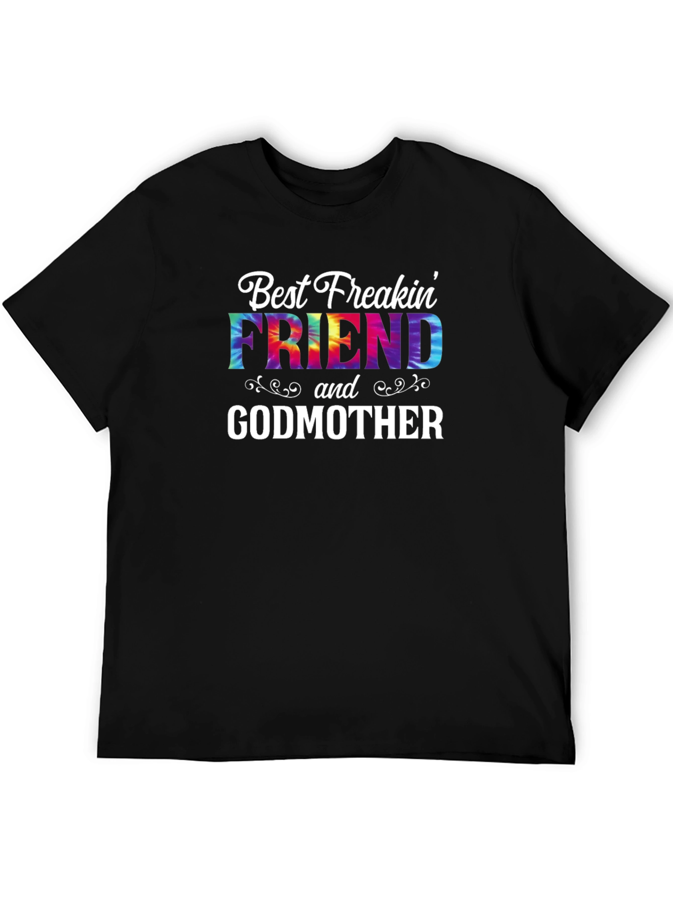 Black Best Freakin' Friend Godmother T-Shirt view 5