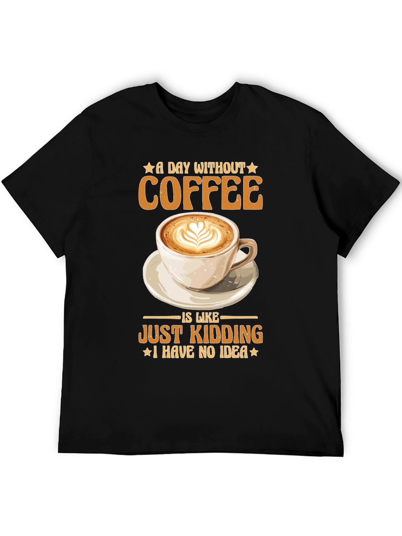 Black Coffee Lover T-Shirt - Funny Coffee Tee view 5