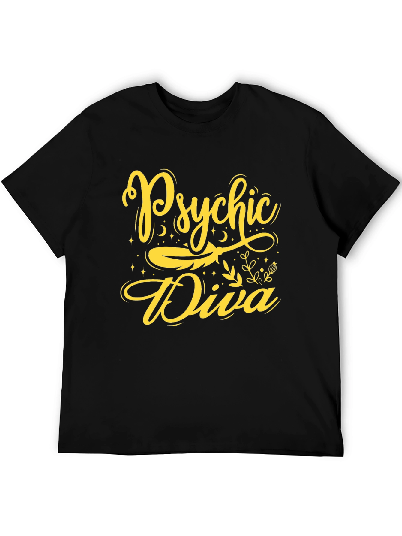 Black Psychic Diva Black Graphic Tee view 5