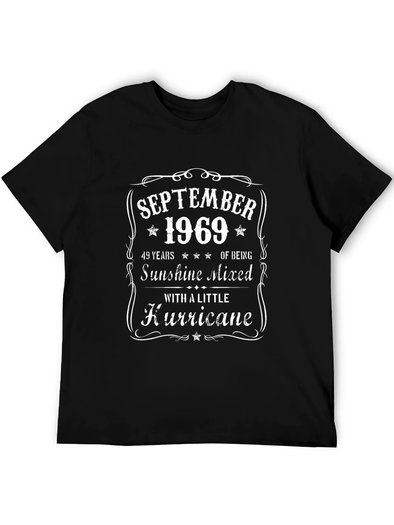 Black September 1969 T-Shirt: 49 Years of Sunshine & Hurricane view 5