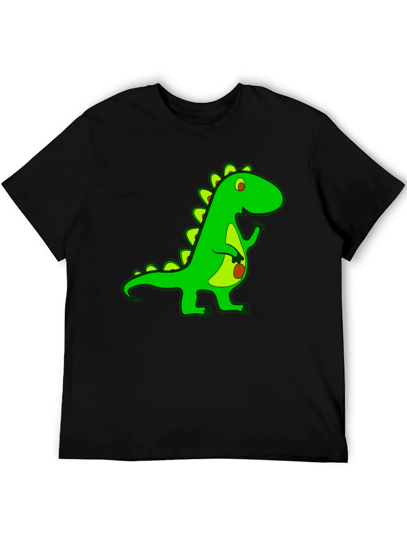 Black Dino Graphic Tee - Cool Cartoon Dinosaur T-Shirt view 5