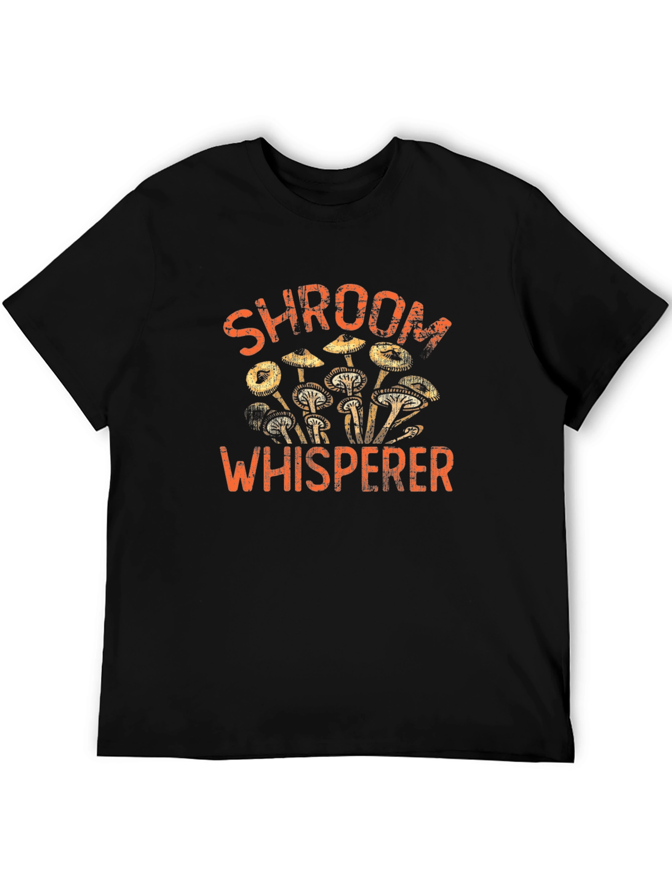 Black Shroom Whisperer Graphic Tee - Black Cotton T-Shirt view 5