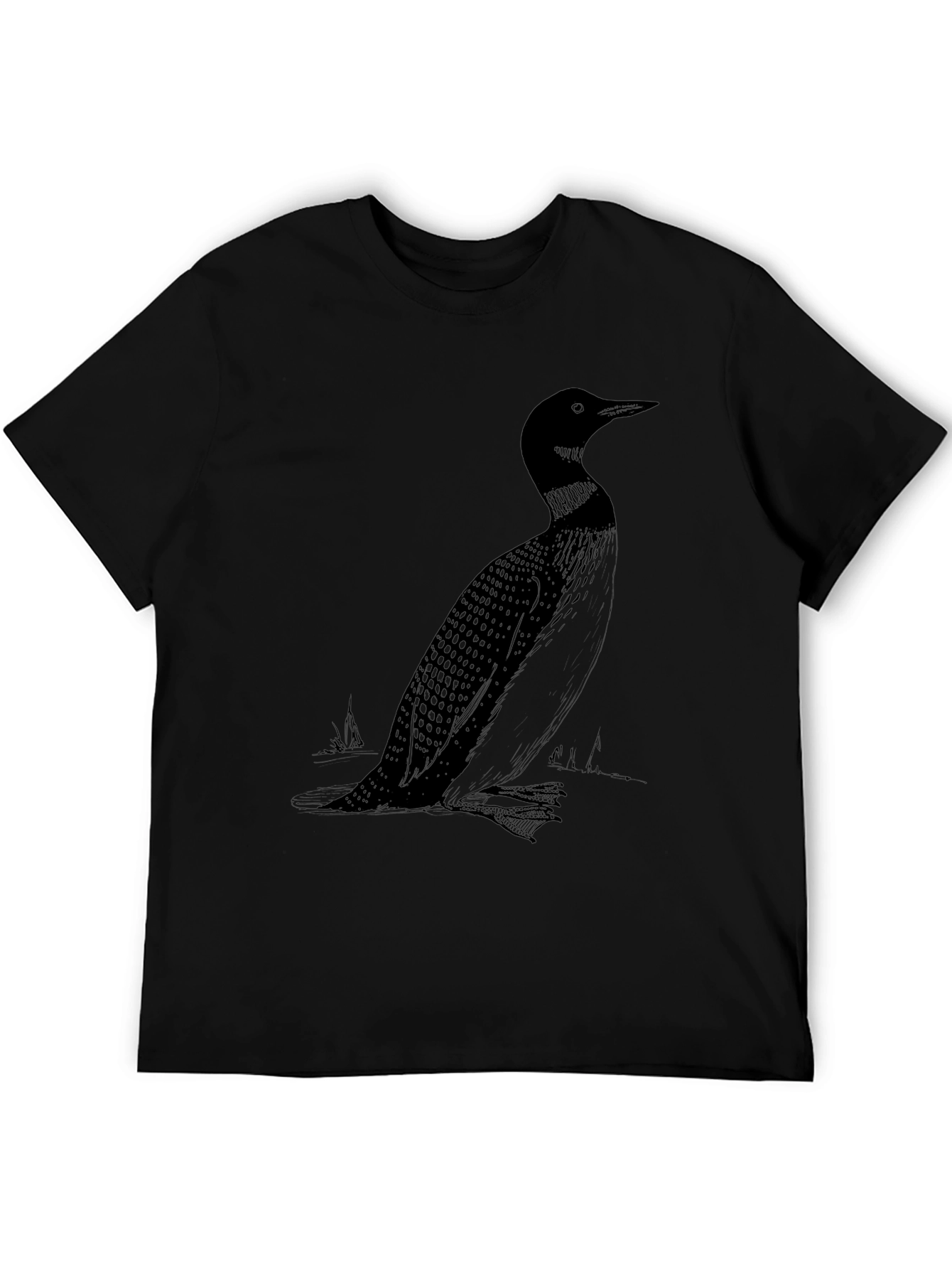 Black Black Loon Graphic Tee - Nature Lover's Shirt view 5